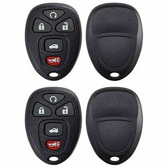2 PACK KeylessOption Just the Case Keyless Entry Remote Key Fob Shell 22733524 for 2004-2012 Buick Pontiac Chevy Saturn Vehicles