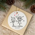thumbnail image 5 of [ Message me the custom infor] Valentine's Day Ornament, Our First Valentine's Day As A Engaged, Personalized Couple Gift, Bride Groom Keepsake, Gift For Him, Gift for Her, 5 of 5