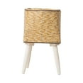 thumbnail image 3 of Almencla Plant Basket with Legs Imitation Rattan Basket Gift Simple Flower Pot Floor Flowerpot for Dining Room Restaurant Balcony Cafe Yellow 33x16cm 4 Leg, 3 of 8
