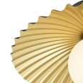 thumbnail image 4 of Franklin Iron Works Rosa 11 1/2" Mid Century Modern Semi Flush-Mount Ceiling Light Fixture Kitchen LED Matte Black and Gold Finish, 4 of 9