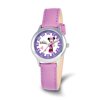 Minnie Mouse Girls' Stainless Steel Watch, Purple Strap