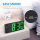 thumbnail image 5 of Reloj despertador digital con pantalla LED, visualización de temperatura y fecha, control por voz, alimentación por USB/batería - Green Digital, 5 of 5