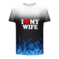 thumbnail image 3 of guisaled I Love My Girlfriend T Shirt for Men I Love My Wife Short Sleeve Crewneck Tops Valentine'S Day Vacation Dating Blouses Valentine'S Day s, 3 of 6