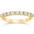 thumbnail image 1 of Bague de Mariage Ronde 1/2ct à Dents en Diamant en Or Jaune 14k, 1 of 1