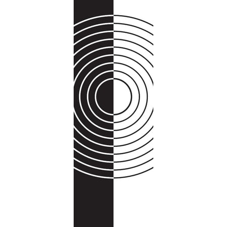 UPC 680083305331 product image for Illusion Black White Circle Shapes Abstract Modern Wall Decor Artwork For Home B | upcitemdb.com