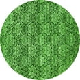 thumbnail image 1 of Ahgly Company Indoor Round Abstract Green Contemporary Area Rugs, 4' Round, 1 of 1