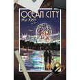 thumbnail image 3 of Ocean City, New Jersey, Pier and Rides at Night (12x18 Wall Art Poster, Room Decor), 3 of 3