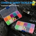 thumbnail image 3 of Dr.Fish Fishing Bead Bait Eggs Kits Floating Ball Stopper Plastic with Box Glow Round Luminous Saltwater Freshwater Salmon Trout 500-3000pcs, 3 of 8