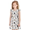 thumbnail image 1 of Fotbe Cute Penguins Vestido de Dormir para Niñas de 3 a 10 Años, Mangas Cortas, Estilo Princesa, Pijama Camisón con Mangas Voladas-X-Large, 1 of 6