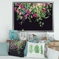 thumbnail image 3 of Designart 'Floral Tropical Leaves On Black Background' Farmhouse Framed Art Print, 3 of 4