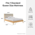 thumbnail image 6 of DHP Dacin Wood Bed Frame with Upholstered Headboard, Queen, Beige Linen, 6 of 18