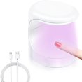 thumbnail image 1 of mini Lampe Ongles Uv(blanc), Lampe Uv Sche-ongles Pour Vernis Ongles En Gel, Portable Unique Doigt Gel Vernis Pour La Maison Et Le Salon De Manu, 1 of 5