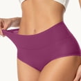 thumbnail image 4 of ZNQHFRE Women Cotton Panty Menstrual Briefs , Heavy Flow Period Underwear with Leak proof Crotch Purple M, 4 of 4
