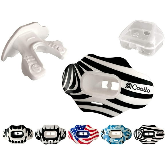 COOLLO Sports Lip Guard Mouthguard MAXX/ Might Football & High Impact Sports Lip Protector Adults & Youth (Strap Included)