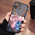 thumbnail image 5 of Disney-funda translúcida esmerilada para iPhone, carcasa bonita de Stitch para iPhone 14, 13, 12, 11 Pro Max, XS Max, X, XR, 7, 8 Plus, 6S, 5S, 5 of 5