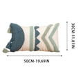 thumbnail image 3 of Boho Lumbar Throw Pillow Covers 12x20 Inch, Bohemian Tufted Decorative Pillow Covers with Tassels for Couch Sofa Bedroom Living Room 1 Pack, Mint Green, 3 of 7