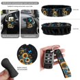 thumbnail image 6 of HUIACONG Sunflower Blue Butterfly Car Seat Covers Full Set 14 Pcs Universal Fit Washable Non-Slip Car Interior Accessories with Steering Wheel Cover Seat Belt Pads Armrest Cover, 6 of 7