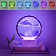 thumbnail image 1 of Lampe de Table Liquide Créative Art Flottant 3D Sable, Couleur RGB Chan, 1 of 5