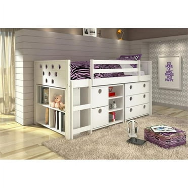 PD-780ATW-Modular Twin Size Circles Modular Low Loft in White