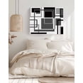 thumbnail image 3 of Black Grey Geometric Wall Art for Living Room,Canvas Picture Wall Decor for Bathroom Bedroom,Gray Abstract Striped Art Painting Artwork for Office Kitchen Hallway Dining Room Home Decorations 16"x20", 3 of 8