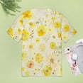 thumbnail image 4 of Floral Colorful Flower Women's Short Sleeve T-Shirt Crew Neck Casual Summer Trendy Loose Fit Tops, 4 of 6