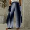 thumbnail image 2 of SROBPTY Fall Winter Pants for Womens Wide-Leg Elastic Waist Print with Pocket Bottoms, 2 of 5