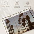 thumbnail image 6 of Elephant Stock Los Angeles Palms Silhouette Wall Art - Horizontal Multi Panel Canvas - Living Room Wall Decor - Places Multi Panel - Brown And Blue Decor - 50" x 32", 6 of 8