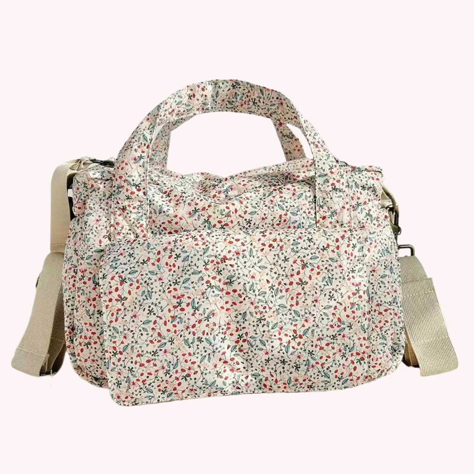 Cute Bear Embroidered Baby Diaper Bag, Large Capacity Multifunction Travel Organizer, Portable Nappy Tote Baby Shower Gift for New Mom (style5)