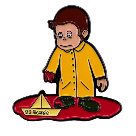 Curious George 1 Inch Tall Enamel Metal Pin