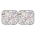 thumbnail image 7 of Xecao Vintage Butterflies for Foldable Car Sun Shades (2-Pack) offer sun protection with an easy-fold design for convenient windshield shading., 7 of 7