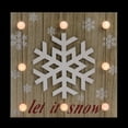 thumbnail image 2 of Northlight Lighted "Let It Snow" Snowflake Wall Decoration - 10.25" - Warm White Lights, 2 of 2