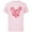 Soft Pink, variant on Disney Mickey Mouse Icon Pink Hearts Valentine's Day - Short Sleeve Cotton T-Shirt for Adults - Customized-Natural
