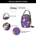 thumbnail image 4 of FORMRS Crossbody Bag for Women Quilted Travel Shoulder Cell Phone Purse with Chain Strap Handbag, Halloween Purple Ghosts, 4 of 7
