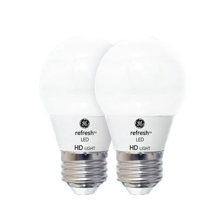 GE Lighting 92208 LED Refresh HD 6.5-watt (60-watt Replacement), 530-Lumen A15 Light Bulb with Medium Base, Daylight, 2-Pack