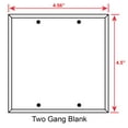 thumbnail image 4 of 2 Gang Electrical Box Blank Cover Plate, Blank (no holes) METAL Cover Plate, Two Gang White Blank Cover Plate - White - UL Listed, 4.5 x 4.5 Inches (Made in USA), 4 of 5