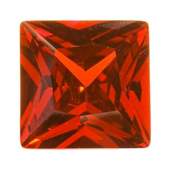 14mm Square Garnet CZ  - Pack of 1