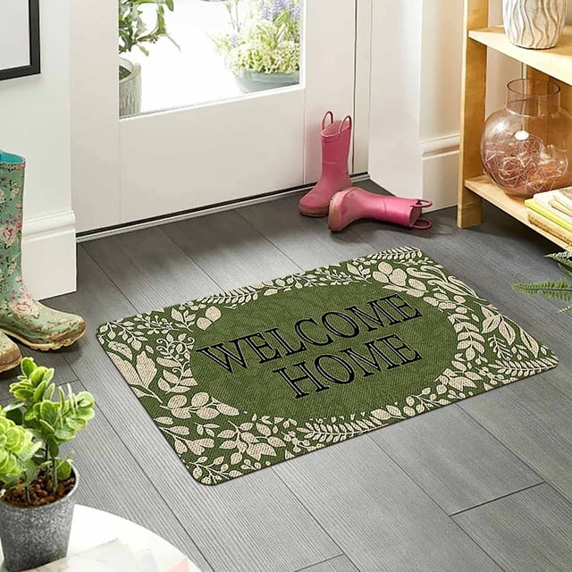 Alfombra absorbente para interiores 40x60 cm, felpudo antideslizante para entrada, absorbente de agua y resistente a manchas para decoración del hogar en pasillo