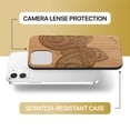 thumbnail image 6 of Case Yard Wooden Case Outside Soft TPU Silicone, Slim Fit Shockproof Wood Protective Phone Cover for Girls Boys Men and Women, Supports Wireless Charging Butterfly Design case for iPhone-12-Mini, 6 of 7