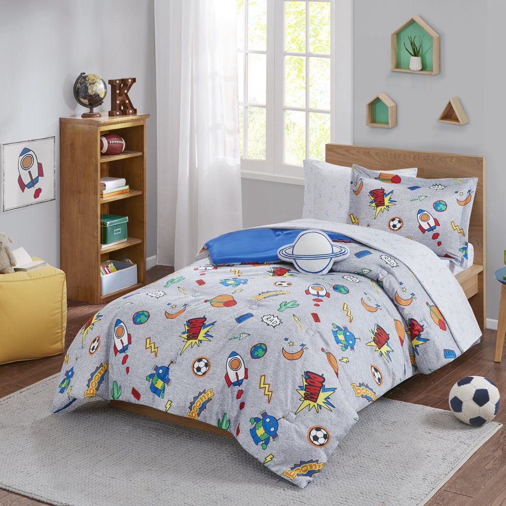 Your Zone Blast off Glow in the Dark BedinaBag Comforter Bedding Set