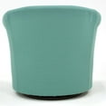 thumbnail image 4 of Pemberley Row Polyester Blue Swivel Club Chair Rounded Arms 30"H Unassembled, 4 of 4