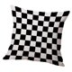 thumbnail image 1 of Fundas de cojín cuadradas con diseño moderno para sofá Cuadrado blanco y negro 60x60cm., 1 of 9