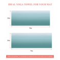 thumbnail image 6 of Turquoise Ombre Yoga Towel for Hot Yoga Non Slip, Teal White Gradient Modern Abstract Art Yoga Mat Towel Absorbent Yoga Sweat Towels Microfiber Hot Yoga Blanket for Bikram Pilates 26"x70", 6 of 7
