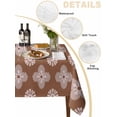 thumbnail image 2 of Brown Floral Table Cloth, Waterproof Tablecloth for Square Tables, Spring Flowers Modern Abstract Art Farmhouse Reusable Washable Fabric Table Cover for Restaurant Kitchen Dining Tables 54"x54", 2 of 9