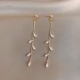 thumbnail image 1 of Pendientes de gota de agua de plata de ley 925, cadena para mujeres, adolescentes, niñas, pendientes de gota de boda, pendientes de novia, plata de ley, circonita cúbica JM, 1 of 5