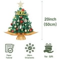 thumbnail image 6 of THE BRIVE 20in Red & Gold Tabletop Christmas Tree - Pre-Lit Small Holiday Tree with Star Topper & Ornaments for Home, Office, Party Decor, 6 of 6