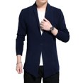 thumbnail image 5 of Suéteres de hombre de lana gruesa con botones exquisitos y cárdigan extralargo, chaquetas, abrigos de color liso, 5 of 5