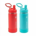thumbnail image 2 of ThermoFlask Insulated 16oz Red/Green Stainless Steel Water bottle with Straw Lid, (Pack of 2), 2 of 8