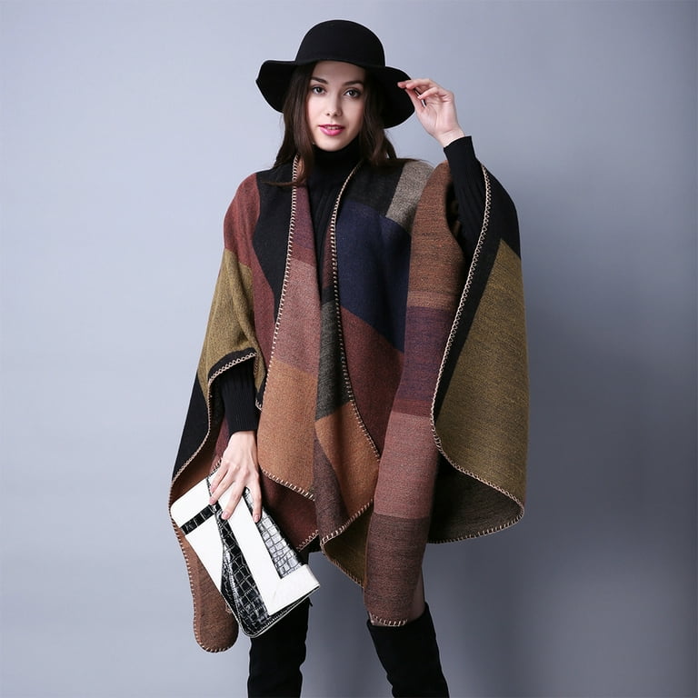 Ladies winter top poncho coat
