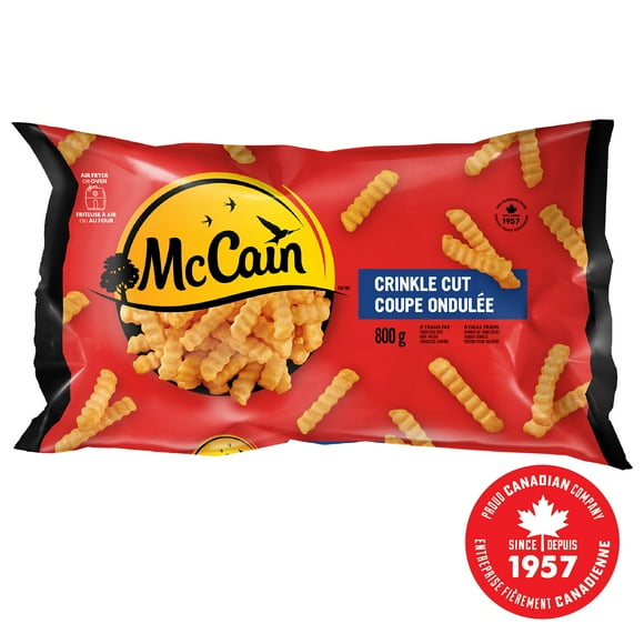 McCain® Crinkle Cut French Fries, Made in Canada from domestic and imported ingredients, 800g
