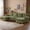 Green, variant on Sectional Sofa Set, 110" U-Shaped Chenille Couch, 4 Seat Lounge Sleeper with Double Chaise for Living Room Green